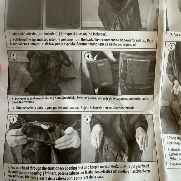 Inflatable Velociraptor Costume - Blue Child one size fits most. Up to 5’1” NWT - Picture 10 of 13